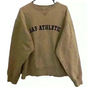 Vintage Y2K Gap Athletic Men’s Heavyweight Gray Boxy Sweatshirt